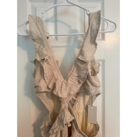 JLuxLabel Natural Sunshine Ruffle Linen Dress - Picture 8 of 9